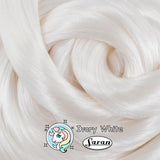Ivory White Saran Doll Hair