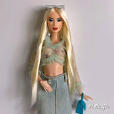 Baby Blonde Nylon Doll Hair
