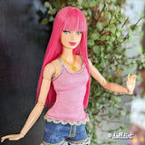 Bubblegum Saran Doll Hair