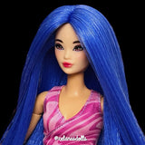 Cerulean Metallic Nylon Doll Hair