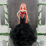 Coral Blush Nylon Doll Hair