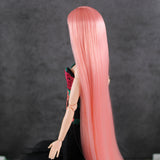 Coral Blush Nylon Doll Hair