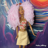 Cherry Blossom Curly Nylon Doll Hair 5mm 20mm