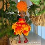 Orange Squeeze Curly Nylon Doll Hair 5mm 10mm 20mm