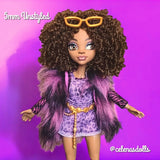 Toffee Curly Nylon Doll Hair 5mm 10mm 20mm