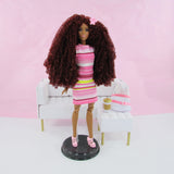Annatto 5mm Curly Nylon Doll Hair