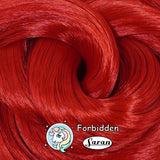 Forbidden Red vibrant vintage crimson saran doll hair hank for rerooting