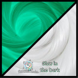 White Glow in the Dark Doll Hair