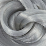 Granite Gray nylon doll hair by Shimmer Locks. Cool-toned medium slate gray fiber for custom Barbie, Monster High, and fashion doll reroots and restorations.