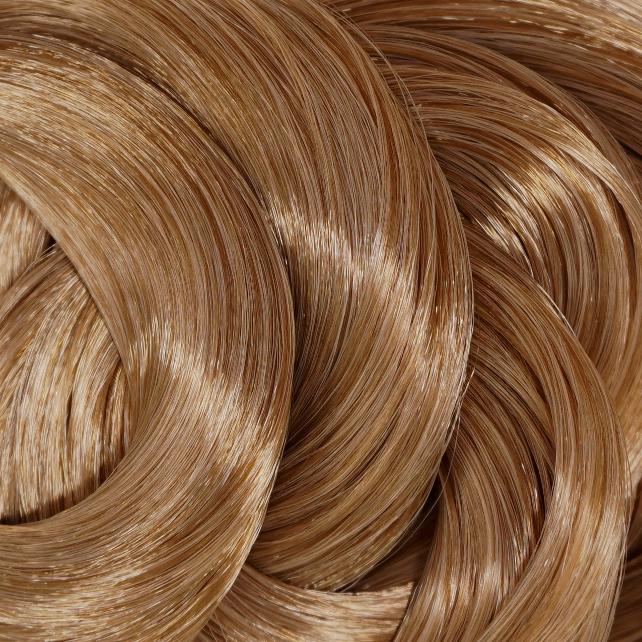 Iced Latte brown nylon doll hair by Shimmer Locks. Two-tone warm brunette and pale brown fiber for custom Barbie, Monster High, and fashion doll reroots and restorations.