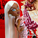 Ivory White Saran Doll Hair