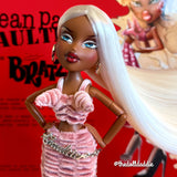 Ivory White Saran Doll Hair