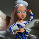 Ivory White Saran Doll Hair