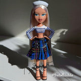 Ivory White Saran Doll Hair