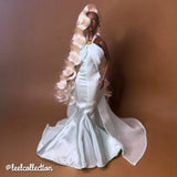 Ivory White Saran Doll Hair