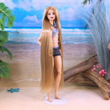 Khaki Nylon Doll Hair