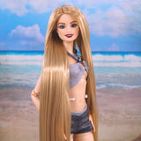 Khaki Nylon Doll Hair