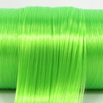 Close-up of bright green doll hair from Shimmer Locks