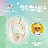 Frosted Tear Nylon Doll Hair