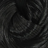Nightmare Black Nylon doll hair by Shimmer Locks. Deep high-shine black fiber for Monster High, Rainbow High, and Bratz reroots. High-grade professional nylon for sleek straight styles and traditional cold-water set curls.