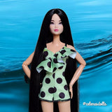 Nightmare Black Nylon Doll Hair