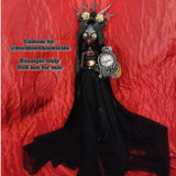 Nightmare Black Nylon Doll Hair