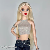 Pale Ash Nylon Doll Hair