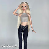 Pale Ash Nylon Doll Hair