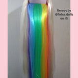 Rainbow Nylon Doll Hair Pack