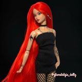 Red Hot Nylon Doll Hair
