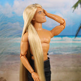Sandy Blonde Saran Doll Hair