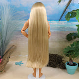Sandy Blonde Saran Doll Hair