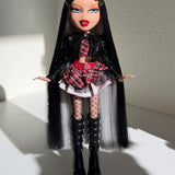 Shadow Black Saran Doll Hair