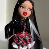 Shadow Black Saran Doll Hair