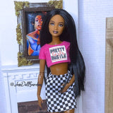 Shadow Saran Doll Hair