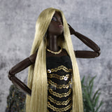 Spun Gold Metallic Nylon Doll Hair