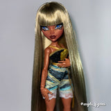 Spun Gold Metallic Nylon Doll Hair