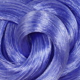 Metallic Supernova nylon doll hair by Shimmer Locks. Shimmering periwinkle and indigo-purple metallic fiber for custom Barbie, Monster High, and fashion doll reroots and restorations.