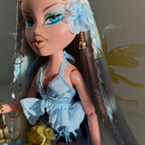 Tranquil Light Blue Saran Doll Hair