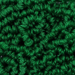 Close-up texture of Valley Green rich emerald green curly nylon doll hair in a tight 3mm curl size for custom doll rerooting and restoration.