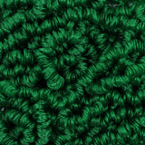 Close-up texture of Valley Green rich emerald green curly nylon doll hair in a tight 3mm curl size for custom doll rerooting and restoration.